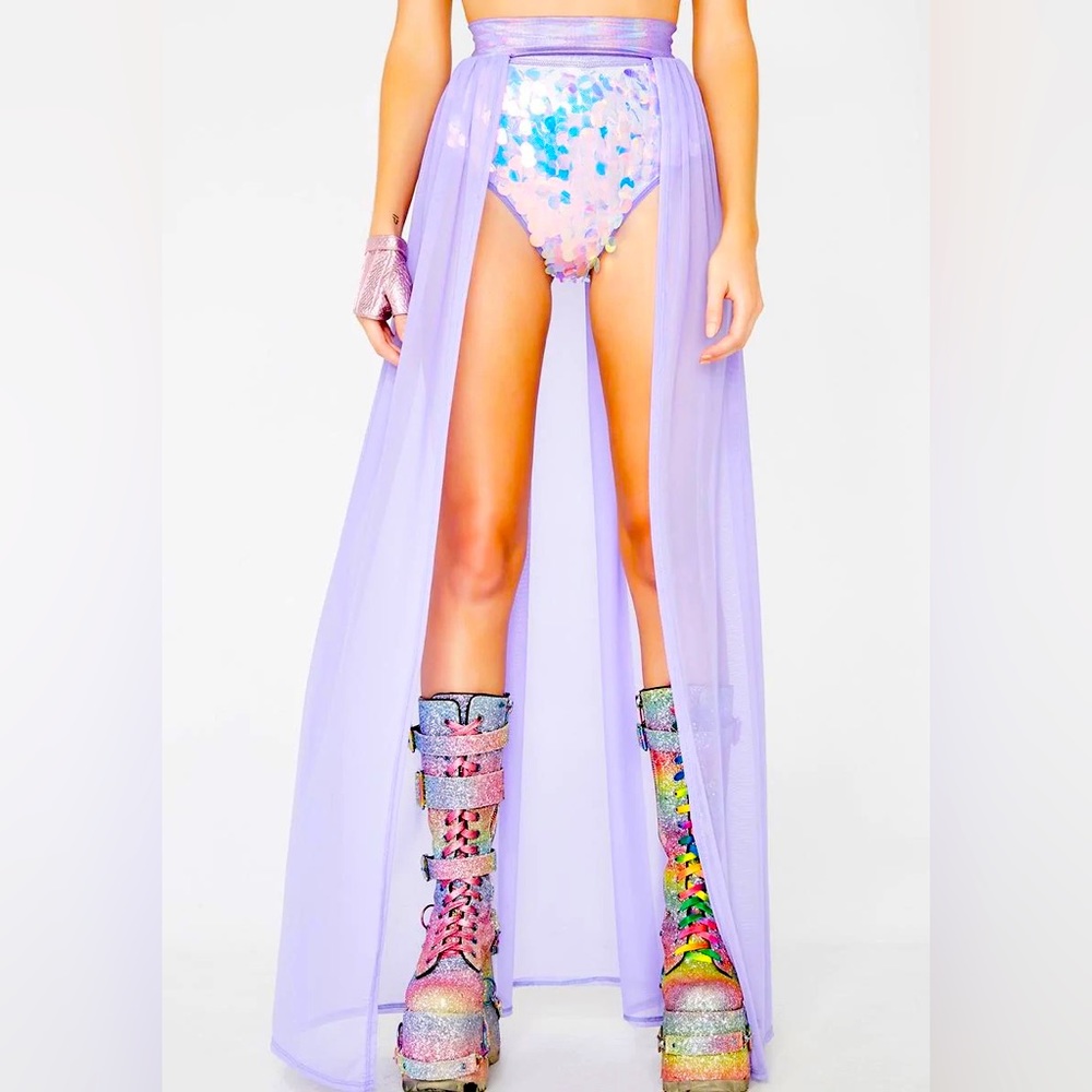 DollSkill fairy finesse Sheer rave skirt